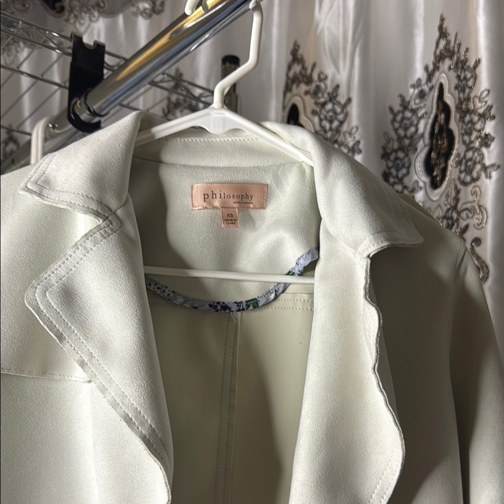 Philosophy Cream Blazer Classic Tailored Suit Jacket